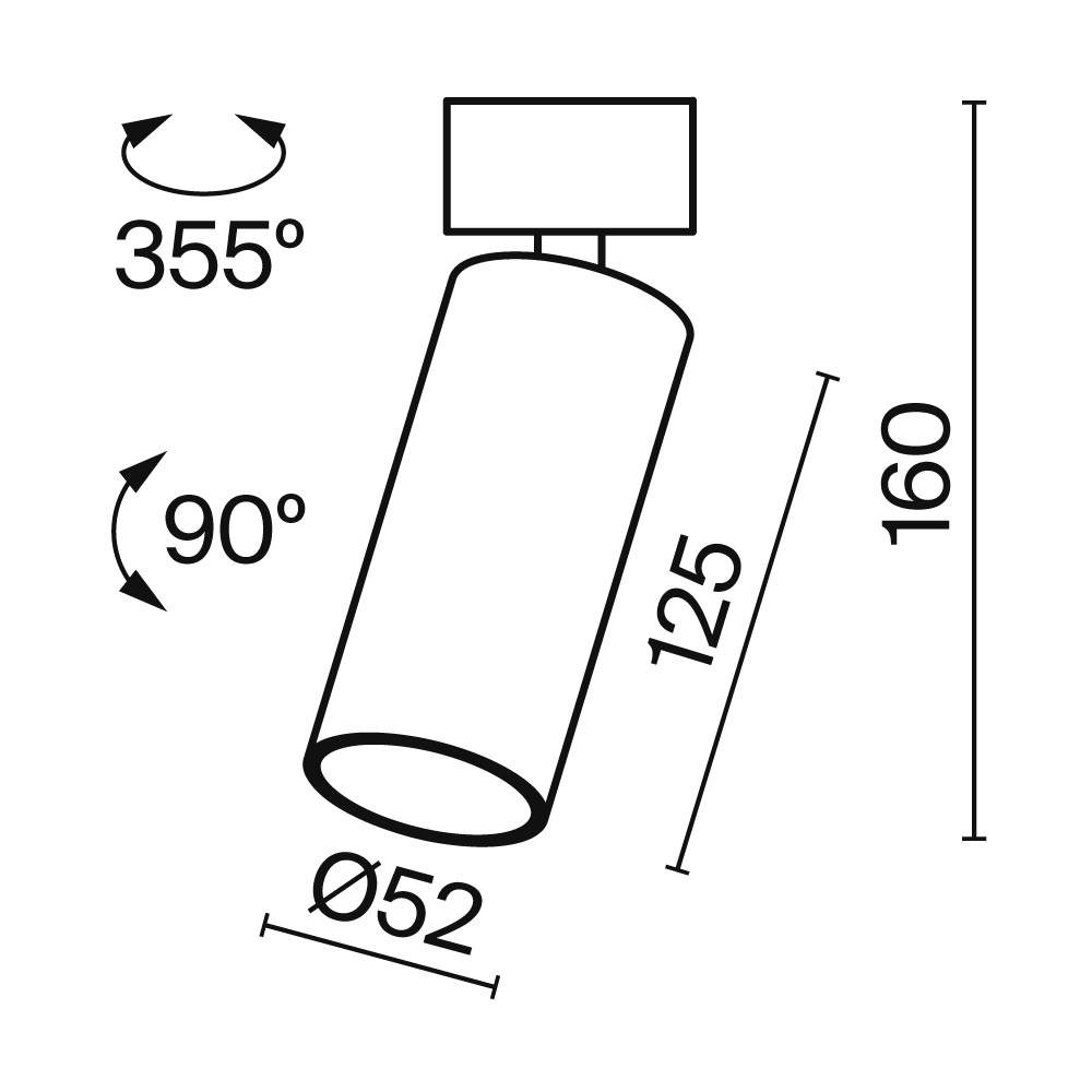 картинка Потолочный светильник Technical C055CL-L12B4K-W-B от магазина pro-decor.kz