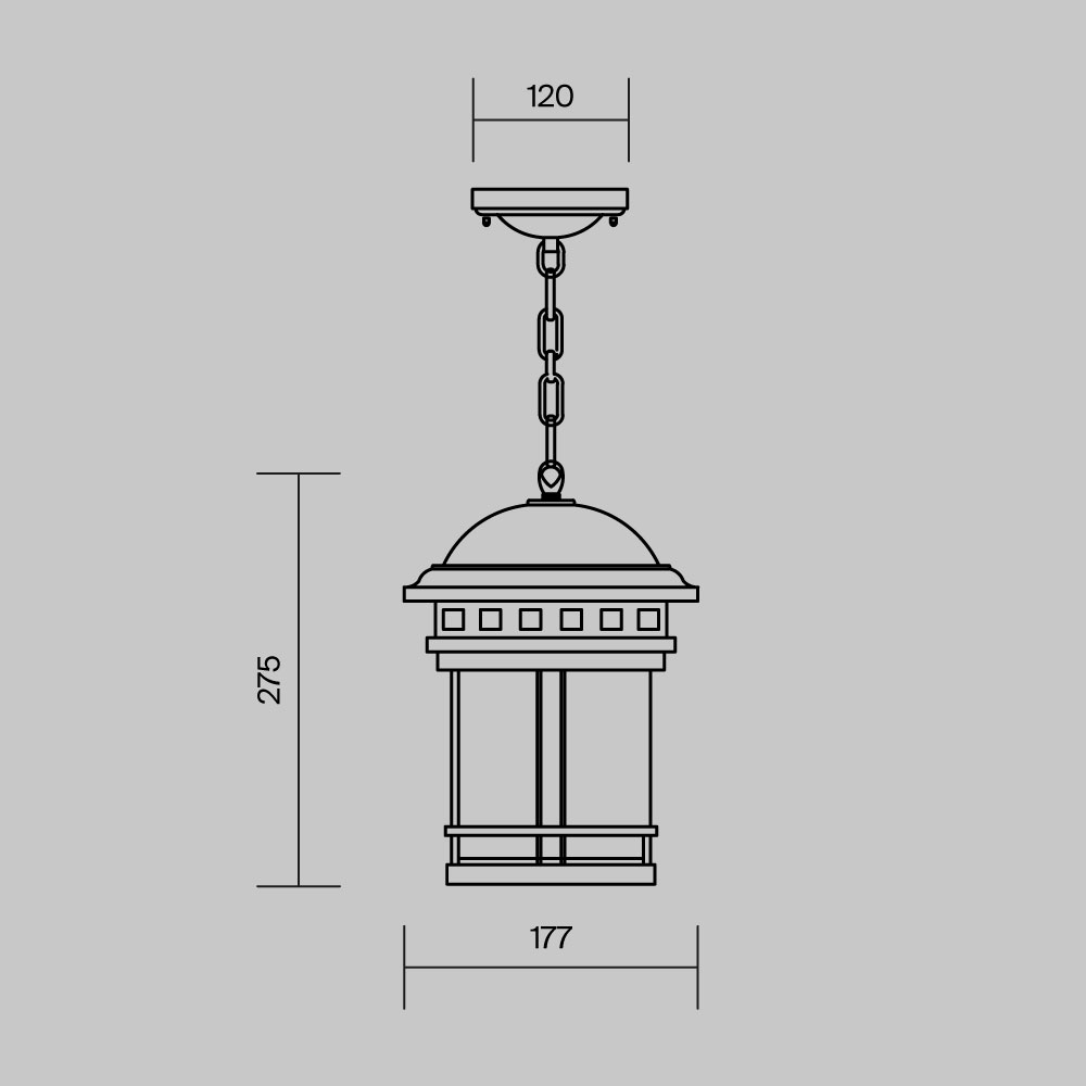 картинка Уличный подвесной светильник Maytoni Salamanca O031PL-01BR от магазина pro-decor.kz