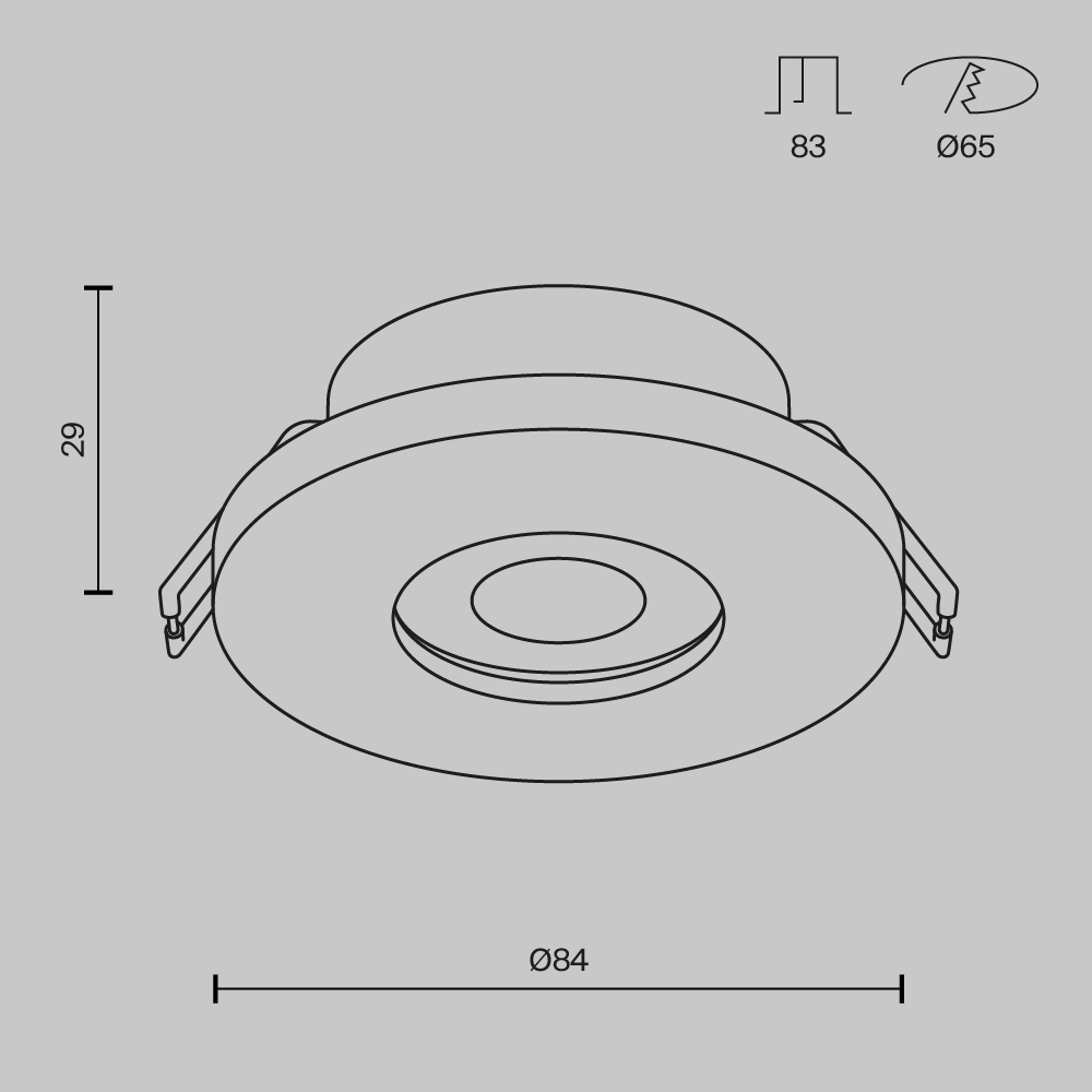 картинка Встраиваемый светильник Technical DL083-01-GU10-RD-W от магазина pro-decor.kz