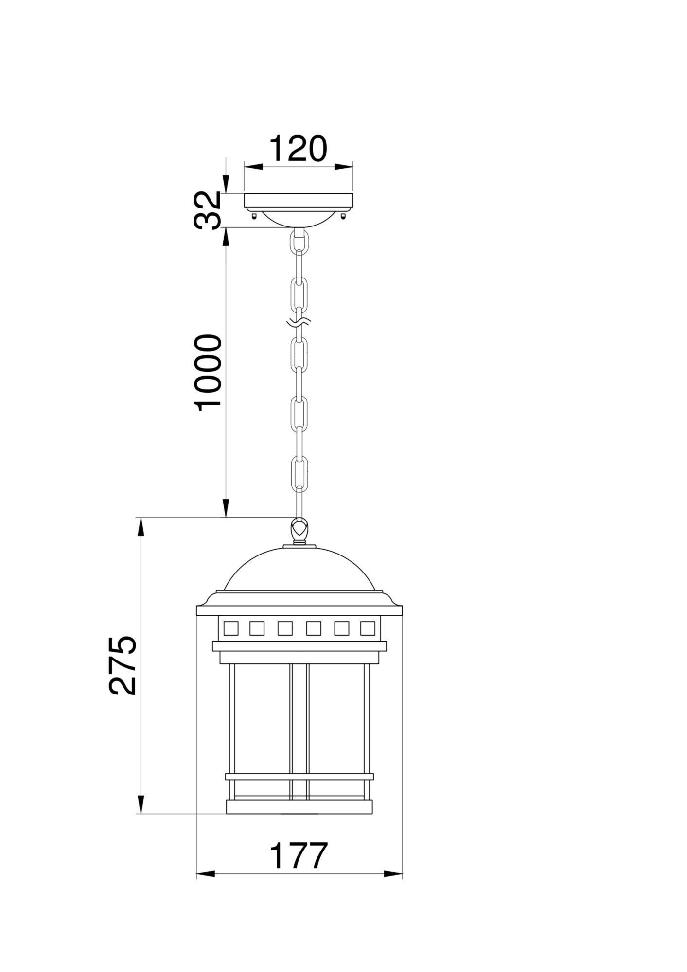 картинка Уличный подвесной светильник Maytoni Salamanca O031PL-01BR от магазина pro-decor.kz