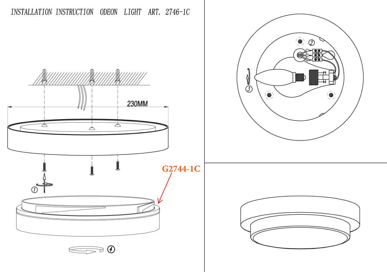 картинка Настенный светильник Odeon Light Drops Holger 2746/1C от магазина pro-decor.kz