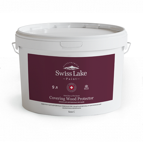 Swiss Lake Краска для деревянных фасадов Covering Wood Protector база C 9 л SWISS LAKE, 