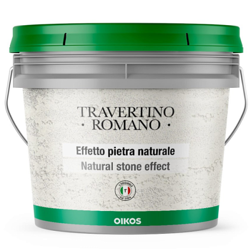 Штукатурка TRAVER.ROM.NATUR./WHITE KG.20 OIKOS, Штукатурка