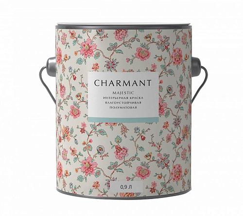 Краска Сharmant Majestic полуматовая акрил-уретановая для влажных помещений база А 0,9 л CHARMANT, Краска Сharmant Majestic полуматовая акрил-уретановая для влажных помещений база А 0,9 л CHARMANT,